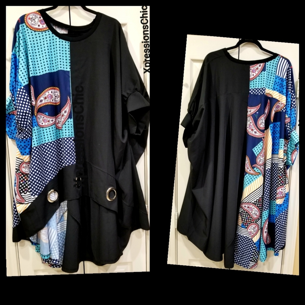 Paisley Print HiLo Top